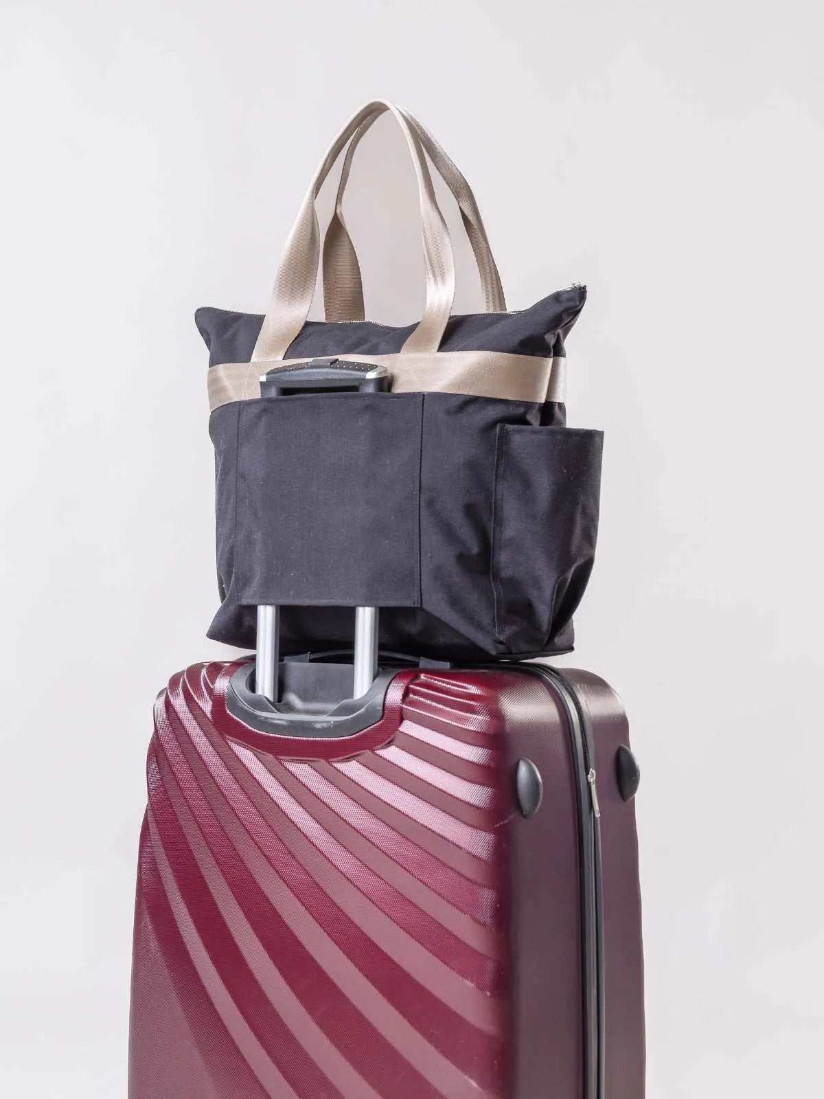 REISSU weekend bag, black-beige