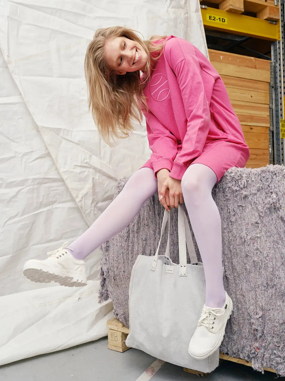 KUERLINKA hoodie dress, pink