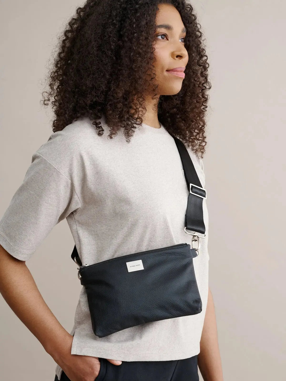 PILVI bag, black leather