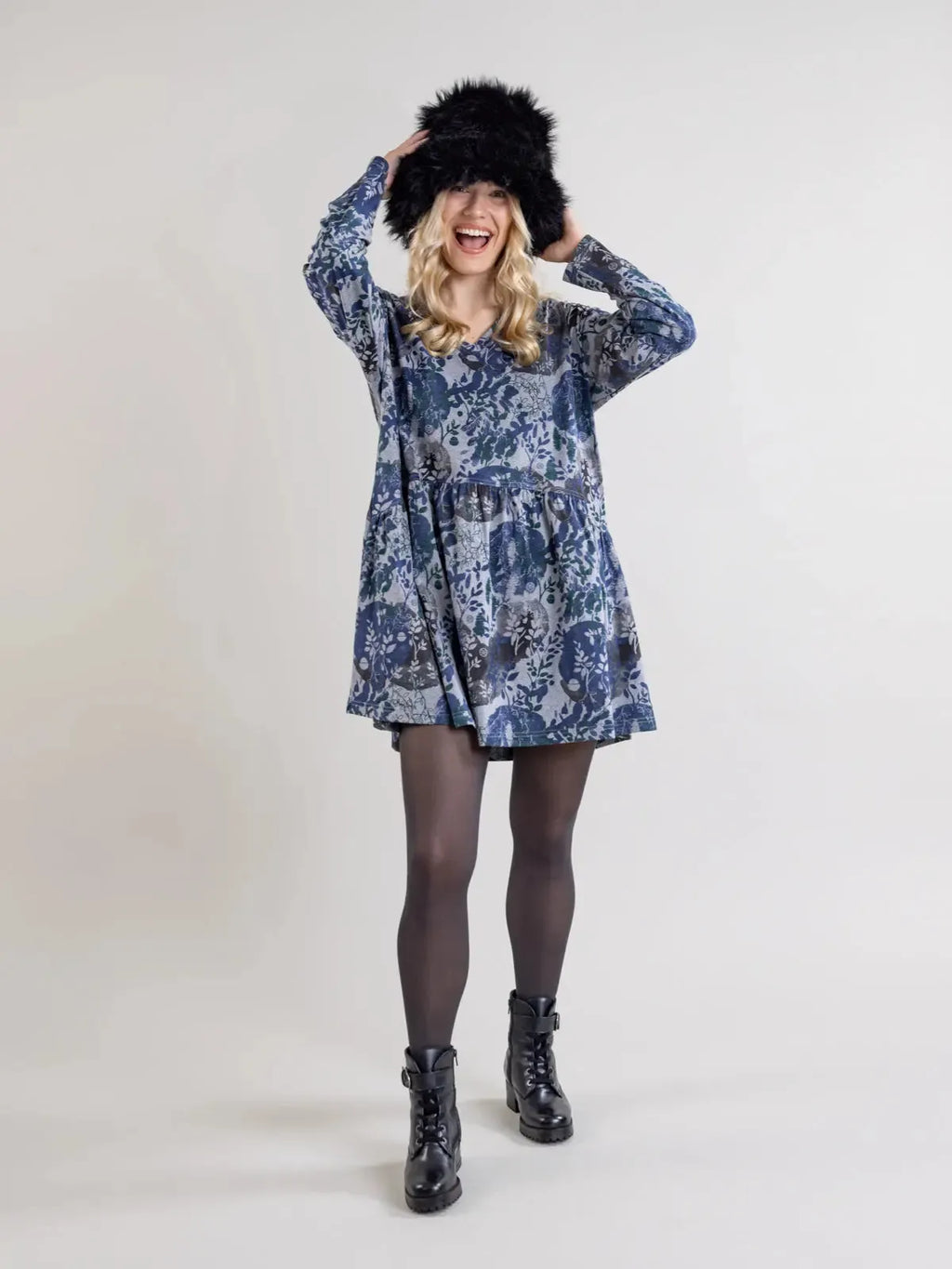 SINERVE tunic, bluish grey