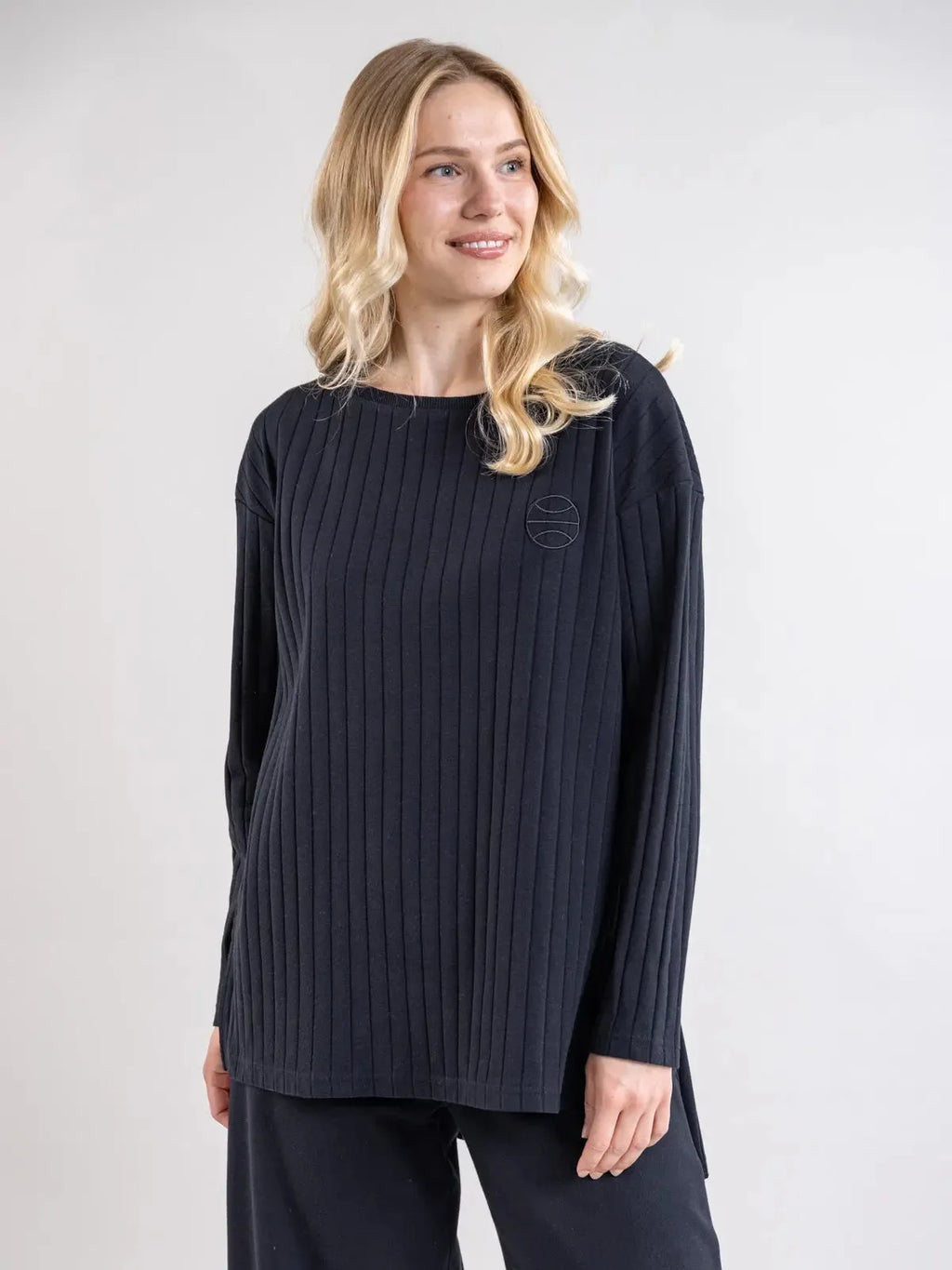 OLOS ribb shirt, black