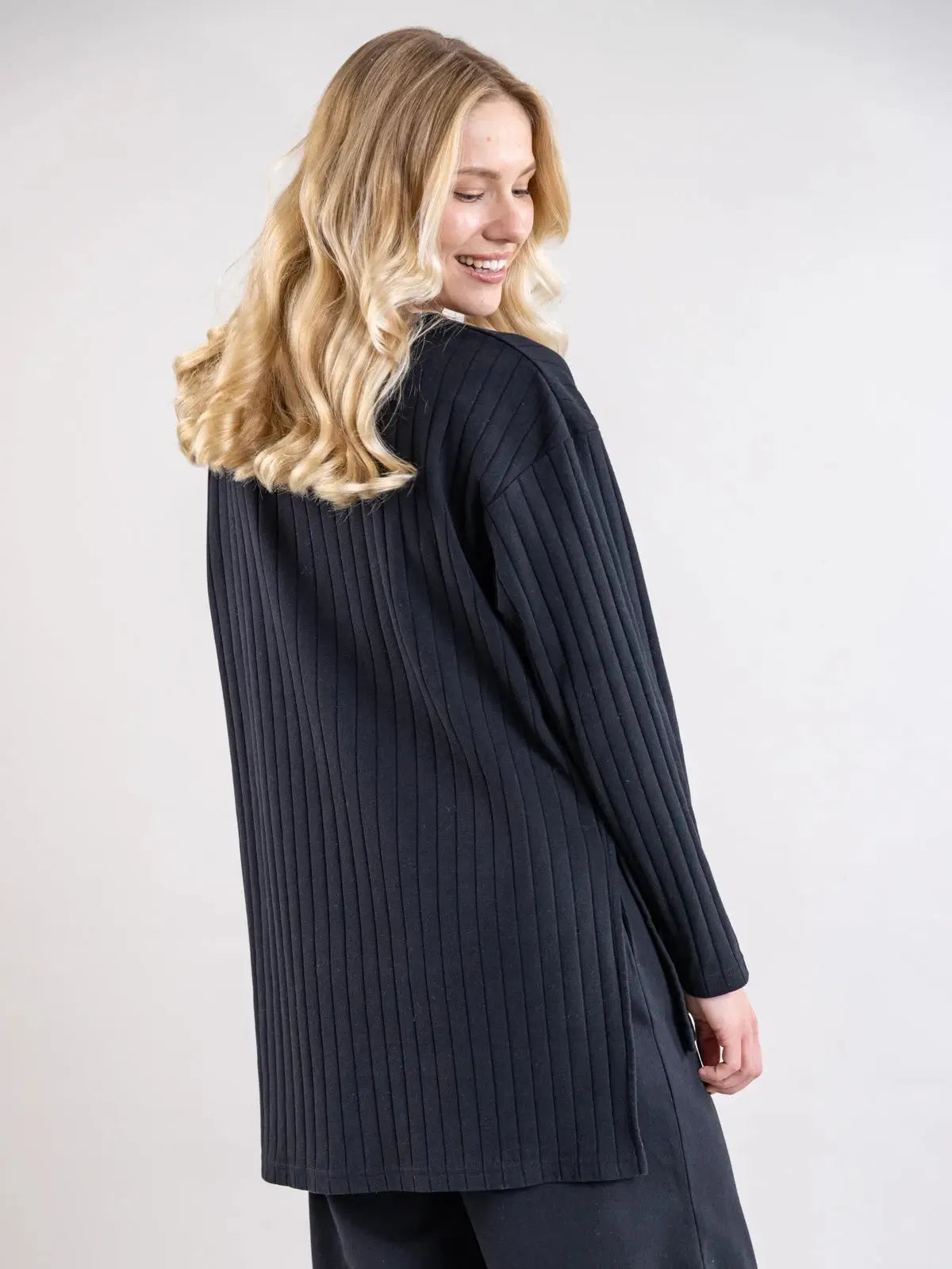 OLOS ribb shirt, black