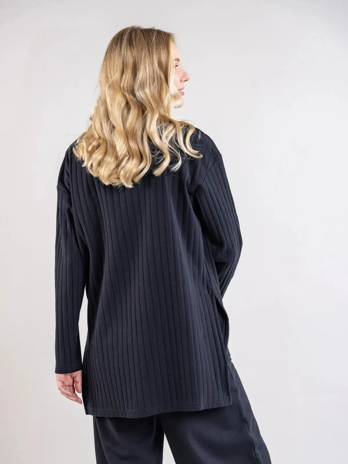 OLOS ribb shirt, black