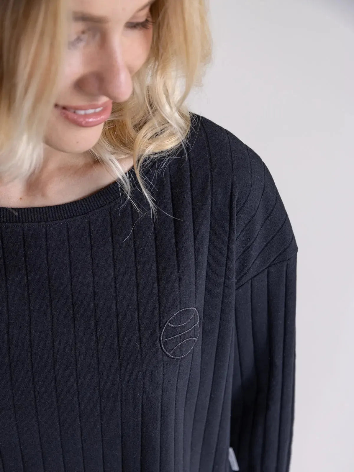 OLOS ribb shirt, black