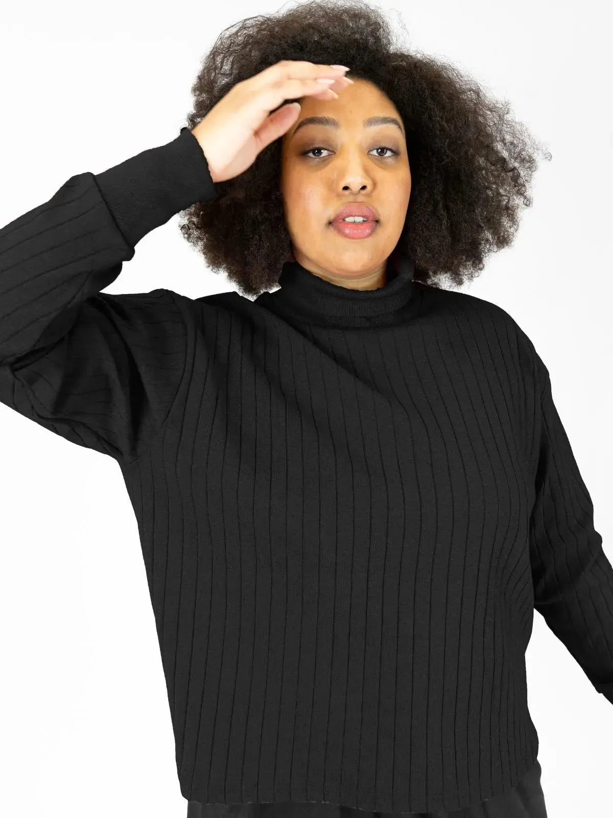 AALIS ribbon shirt, black