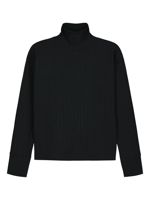 AALIS ribbon shirt, black