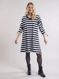 AILIGAS dress, black and white striped