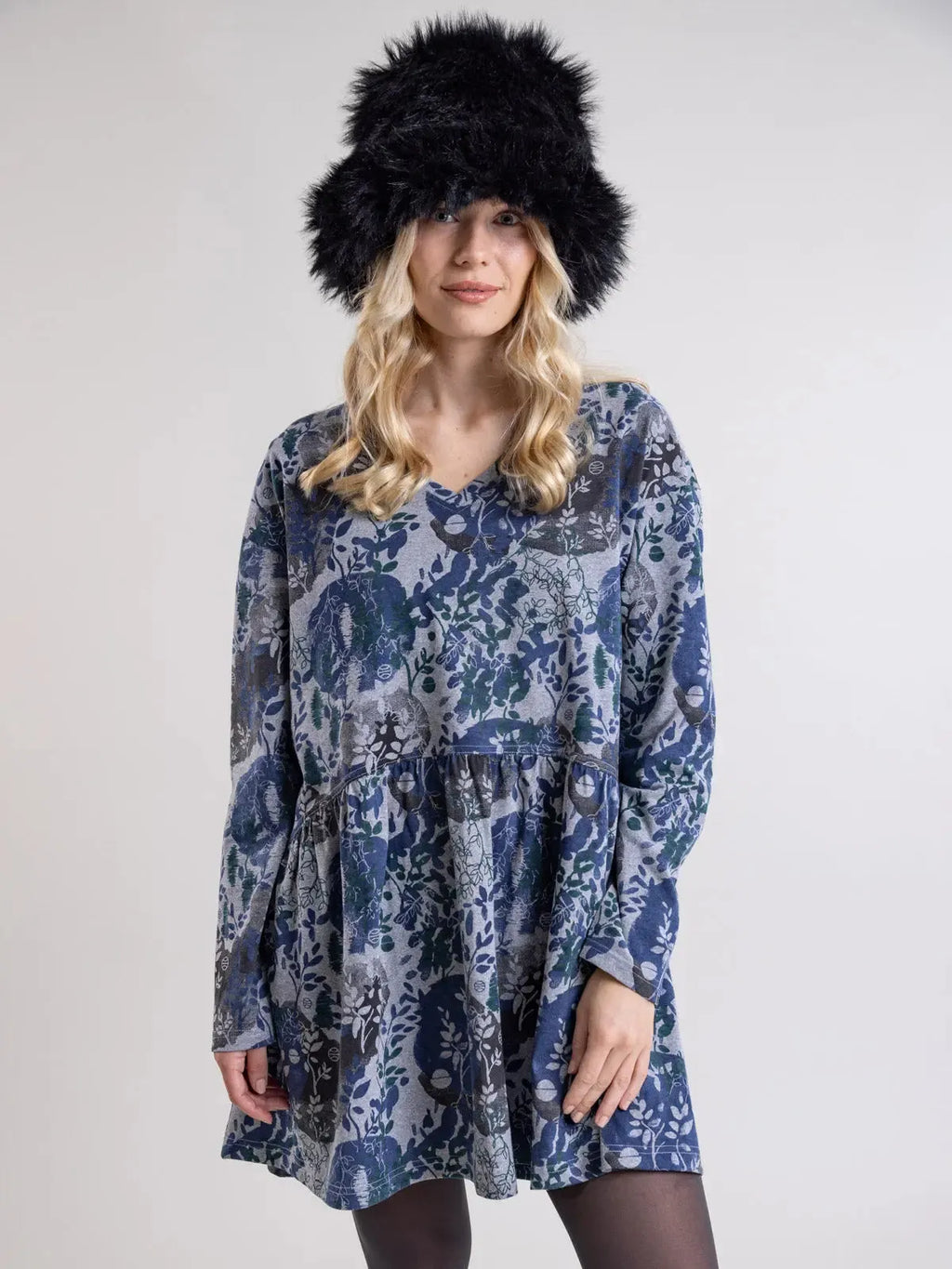 SINERVE tunic, bluish grey