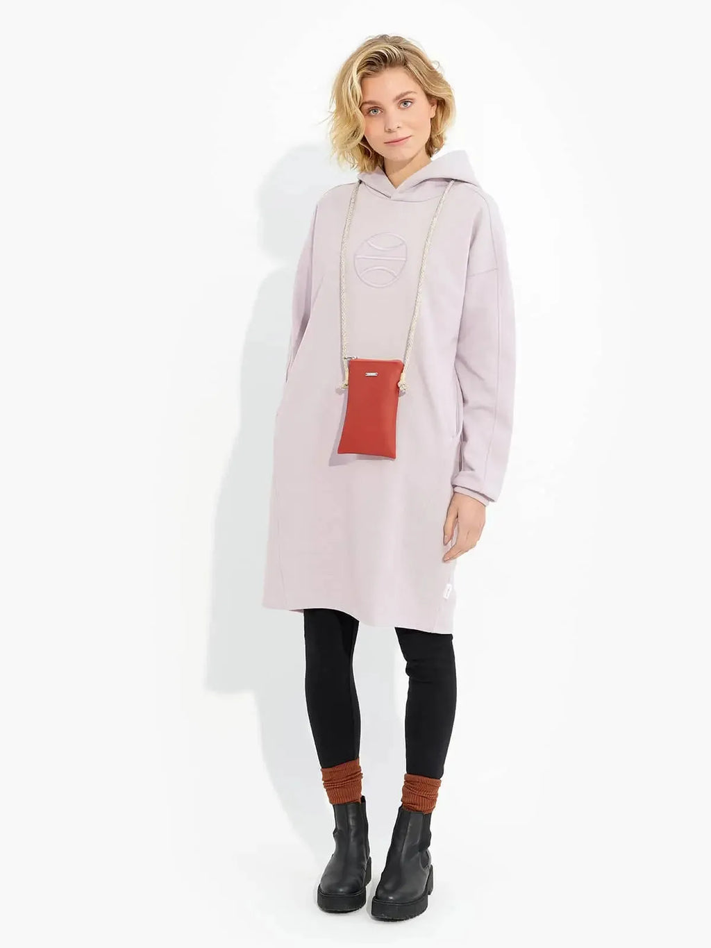 KUERLINKA hoodie dress, violet ice