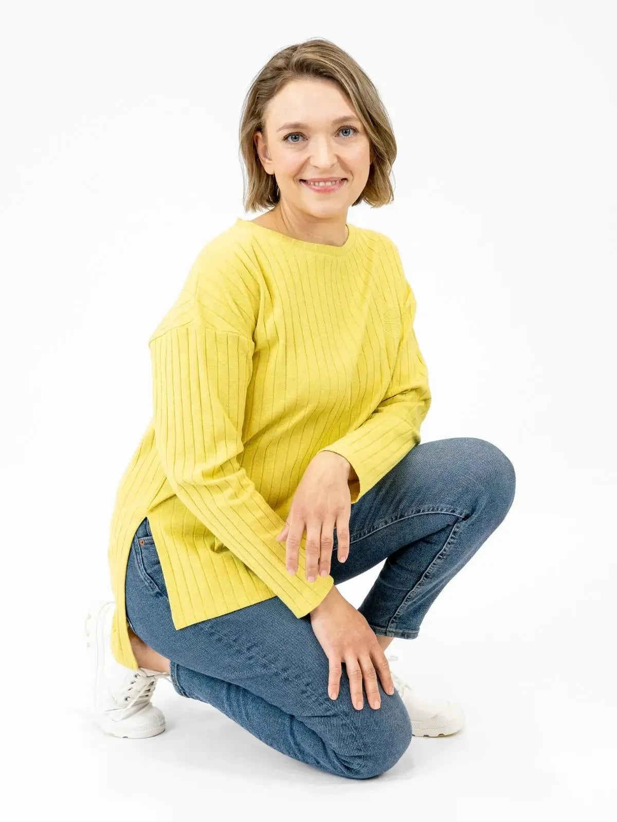 OLOS rib shirt, yellow