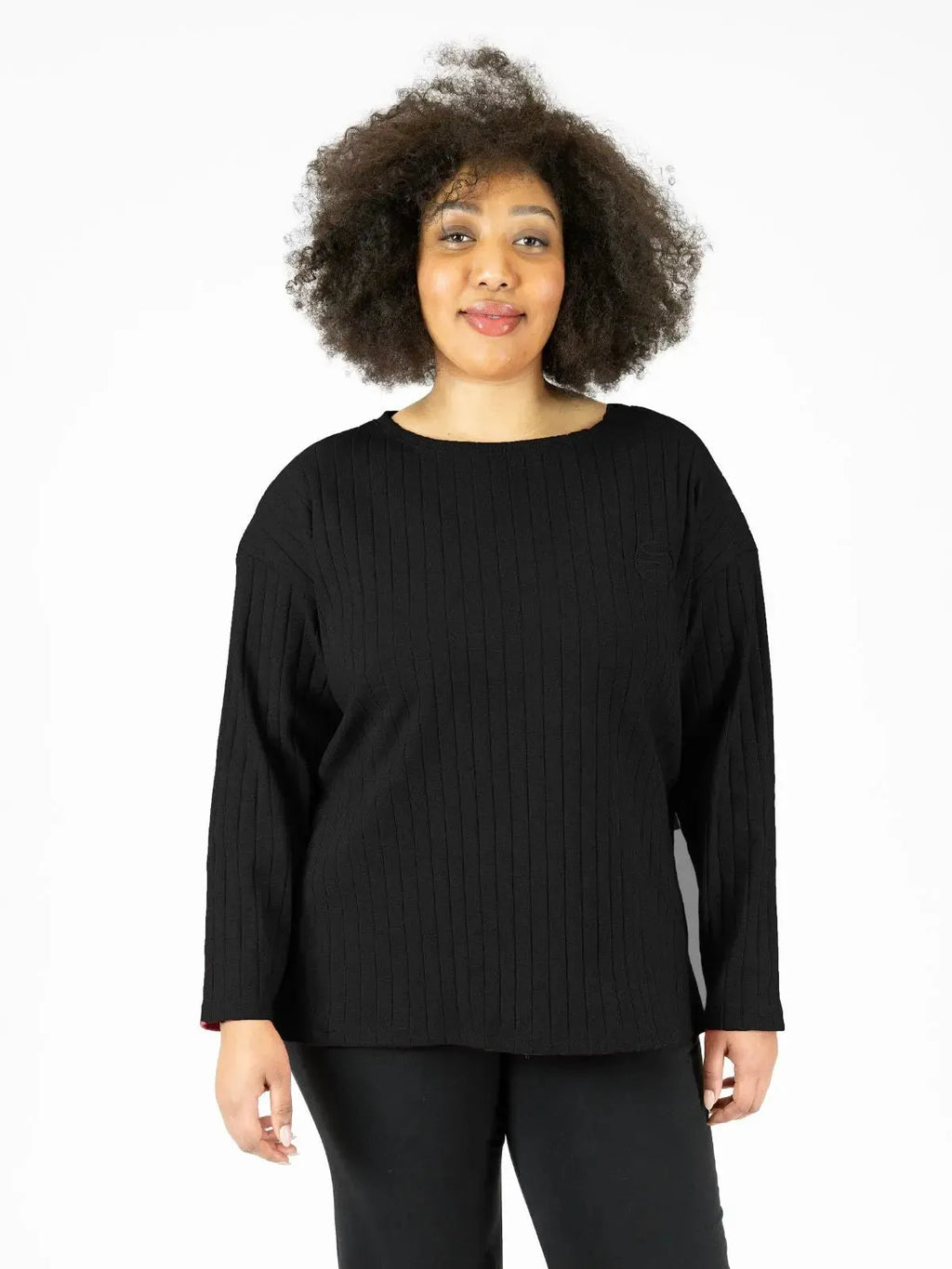 OLOS ribb shirt, black