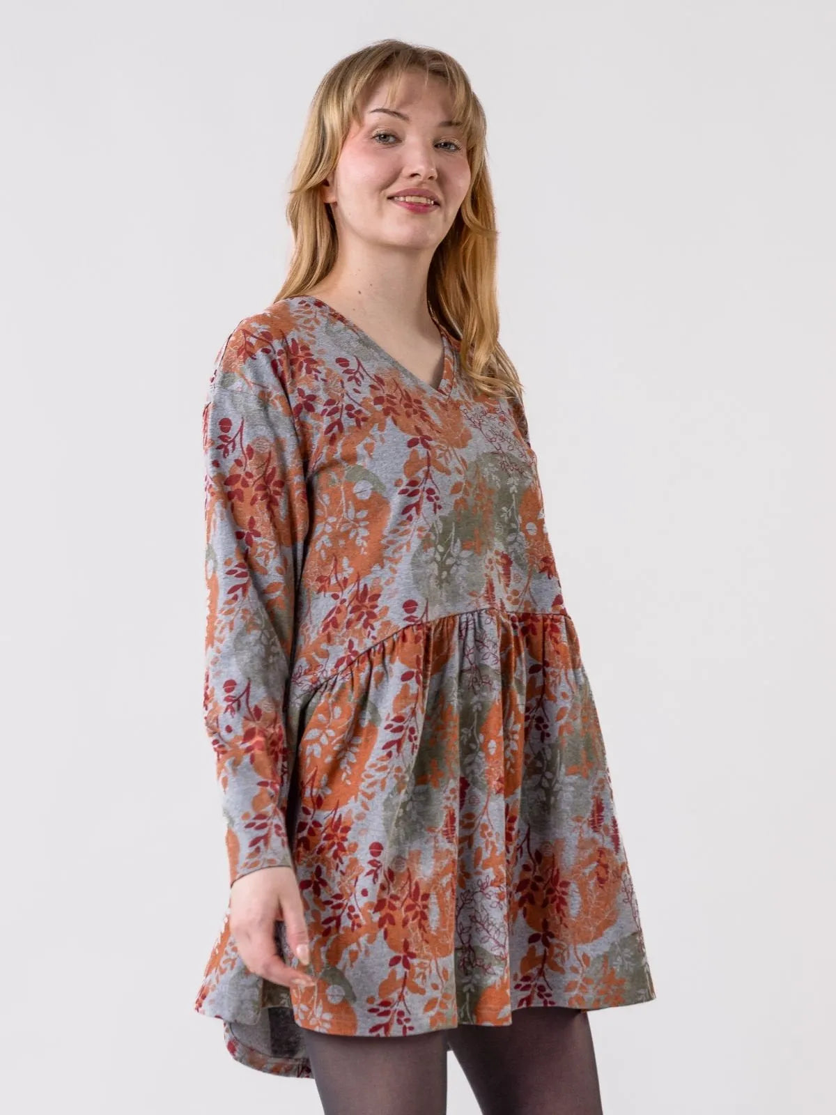 SINERVÄ tuniq, rusty-grey melange