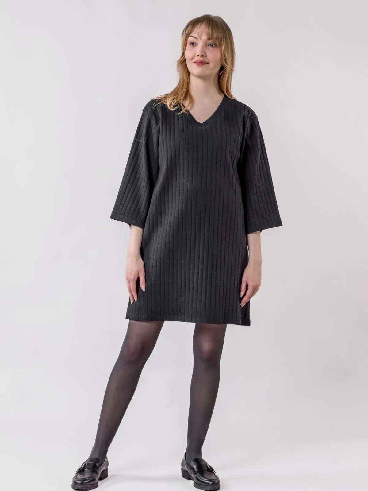 SUVANTO ribbed tunic, black
