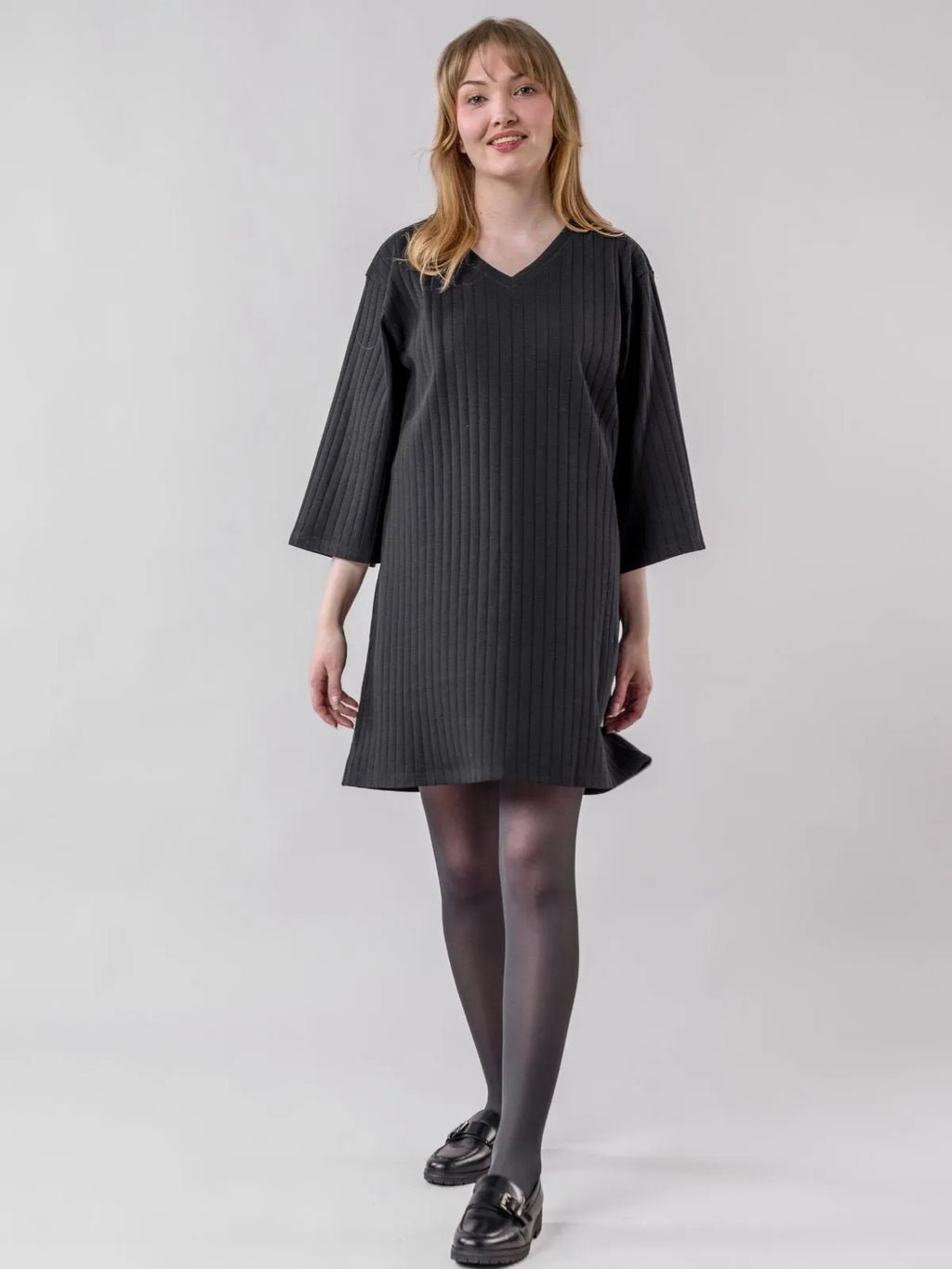 SUVANTO ribbed tunic, black