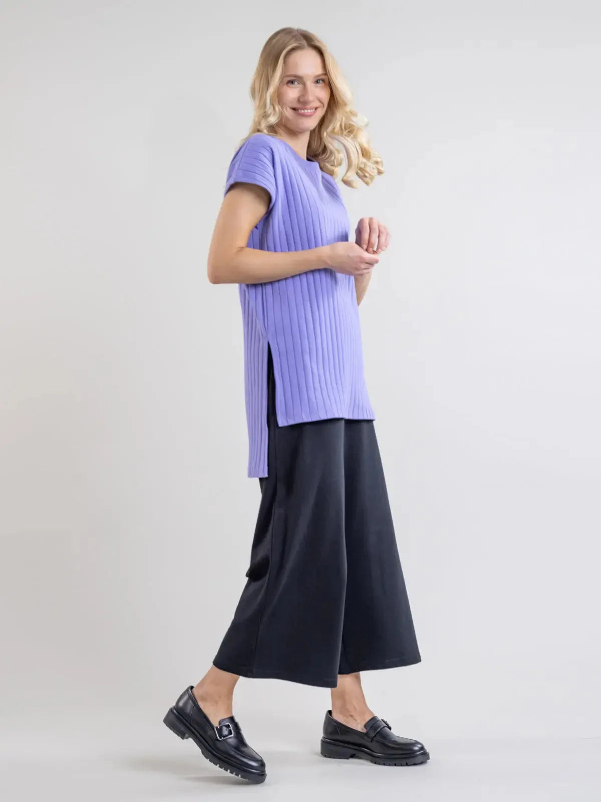 UOMA ribb tunic, purple