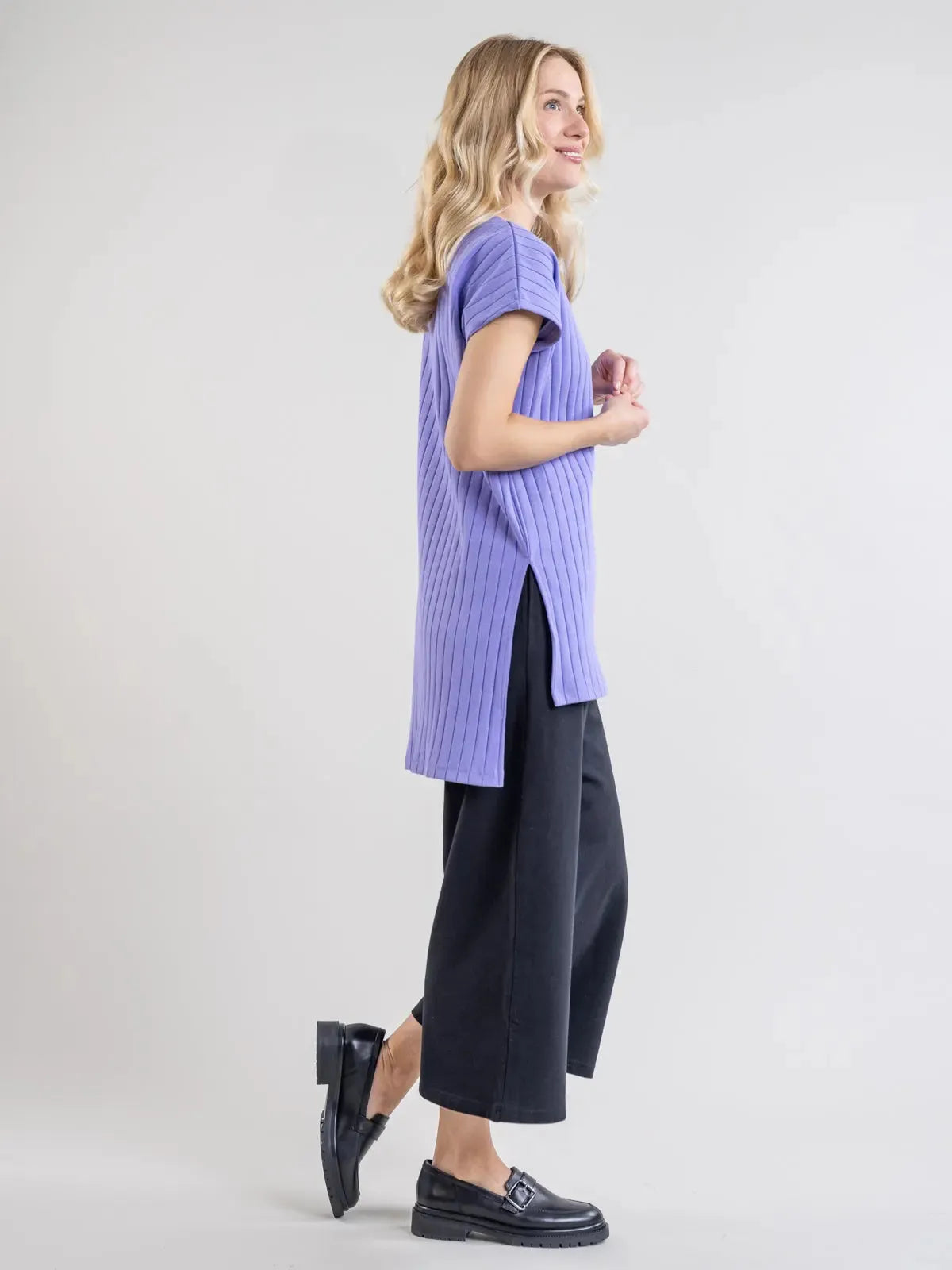 UOMA ribb tunic, purple