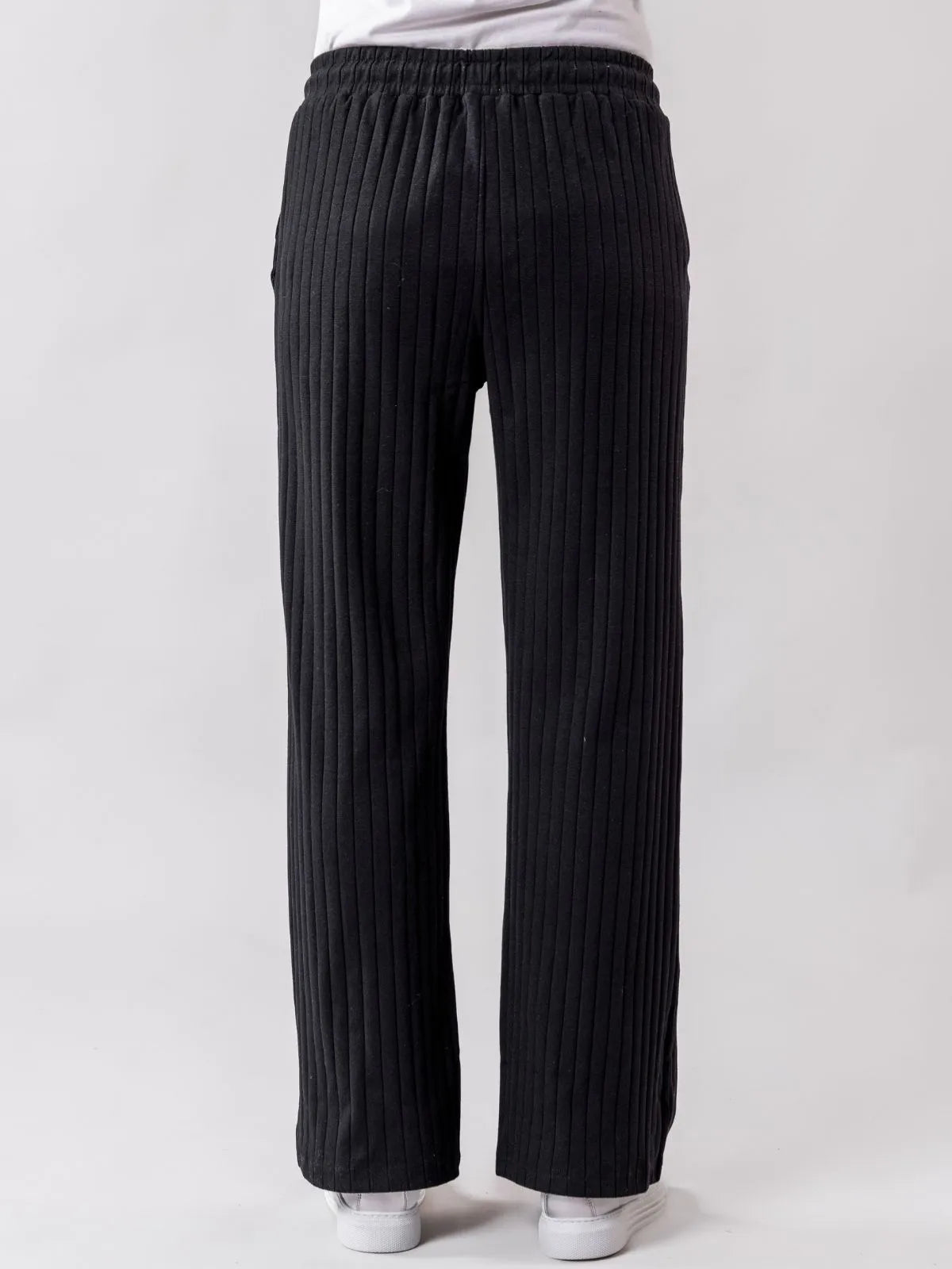 VIRTAUS ribb trousers, black